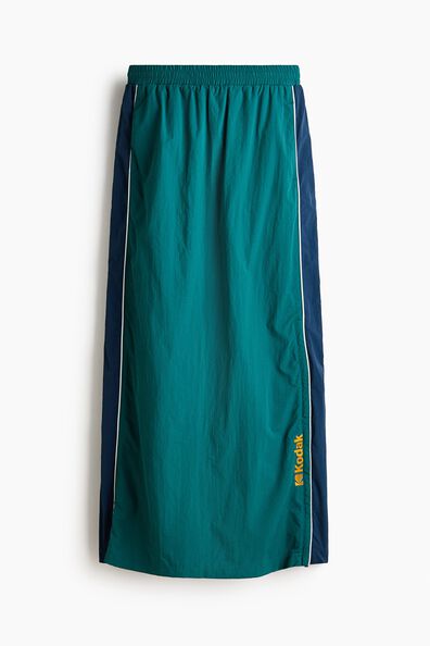 Motif-detail nylon skirt