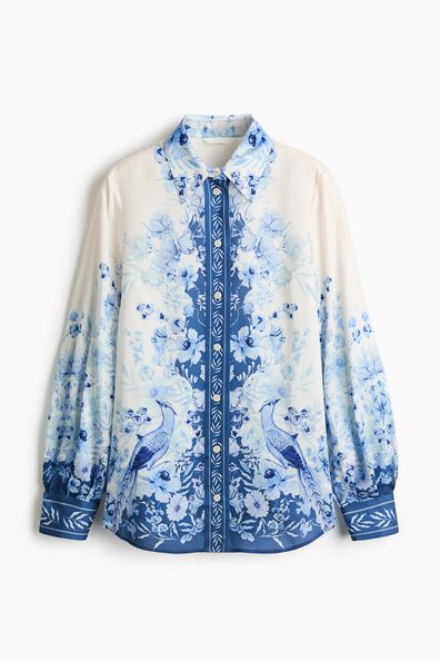 Printed lyocell shirt