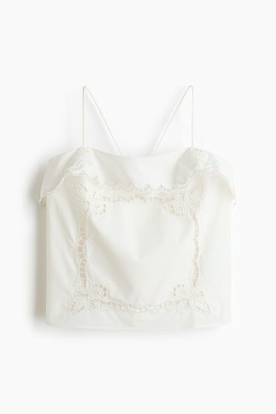 Broderie anglaise strappy top