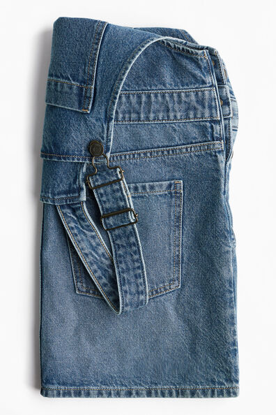 Denim dungaree dress