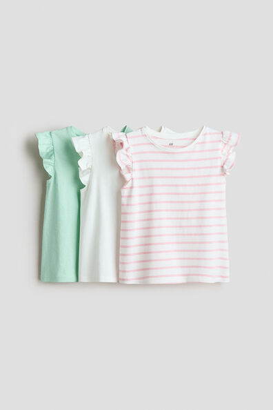3-pack flutter-sleeved tops