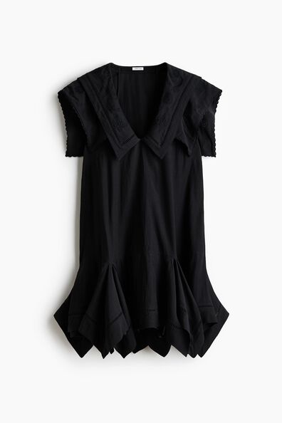 Sailor-collared broderie anglaise dress