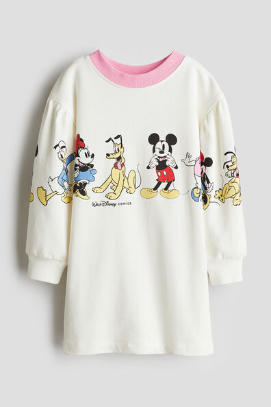 Printed sweatshirt dress