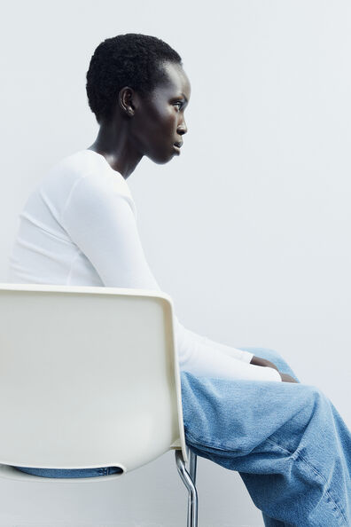 Ribbed cotton top