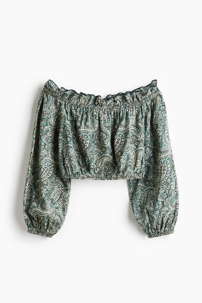Cropped off-the-shoulder blouse