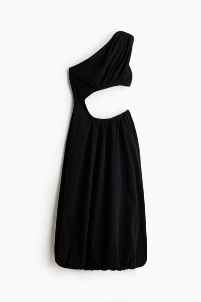 Bubble-hem cut-out dress