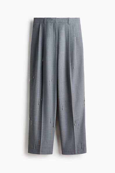 Bead-embellished trousers