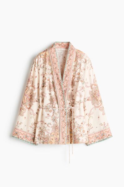 Throw-on wrap blazer