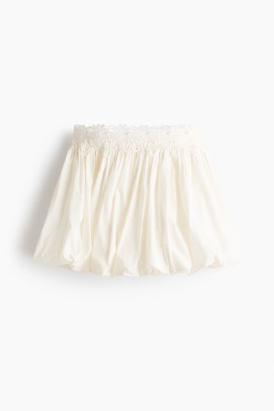 Cotton balloon skirt