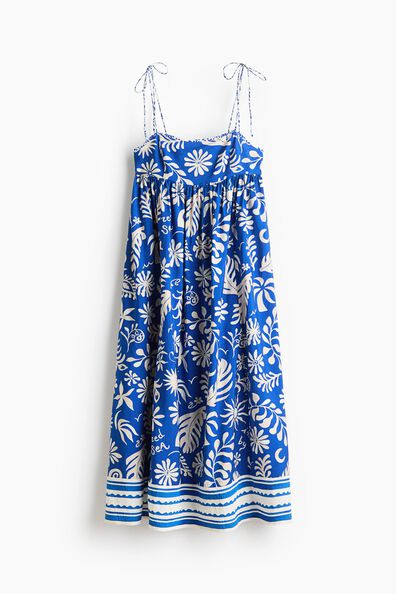 Tie-strap midi dress