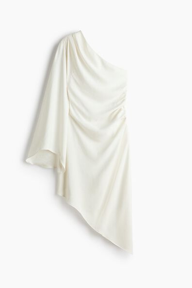 Draped asymmetric dress