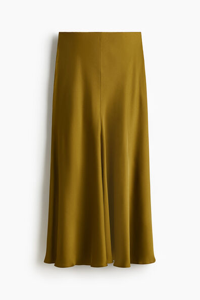 Satin maxi skirt
