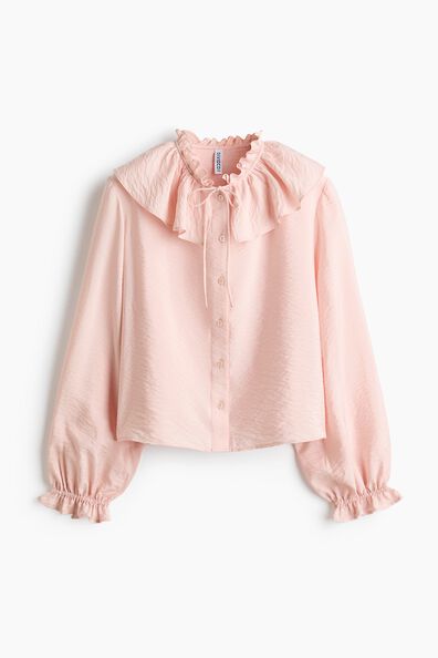 Frill-trimmed blouse