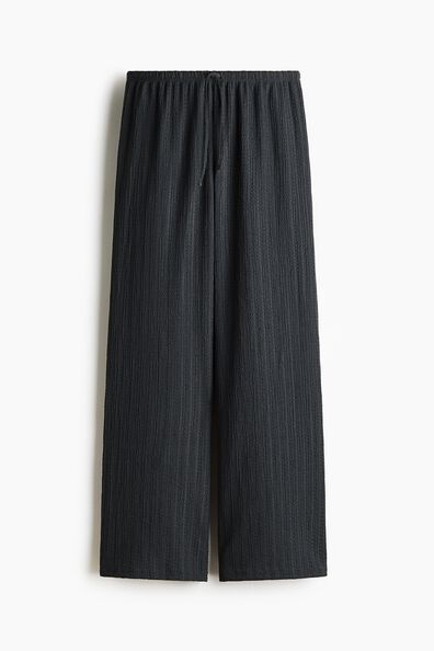 Textured jersey drawstring trousers