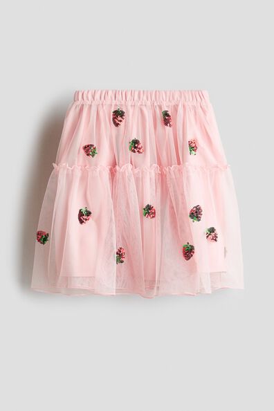 Sequined tulle skirt