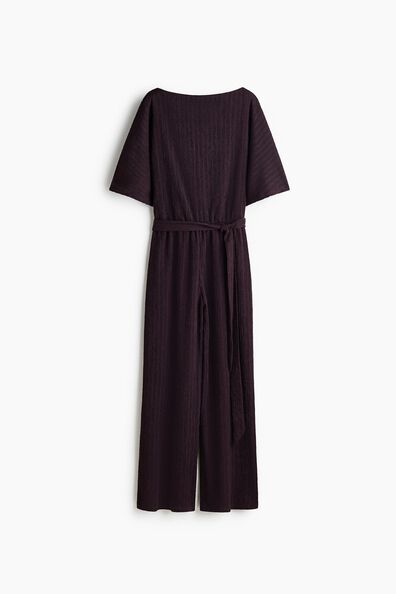 Textured jersey jumpsuit