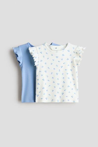 2-pack ribbed cotton tops