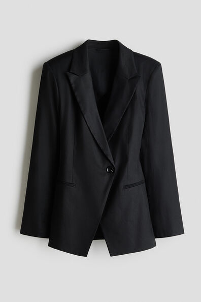 Slim Fit Linen-blend blazer