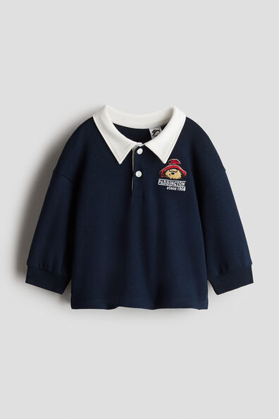 Embroidery-detail rugby shirt