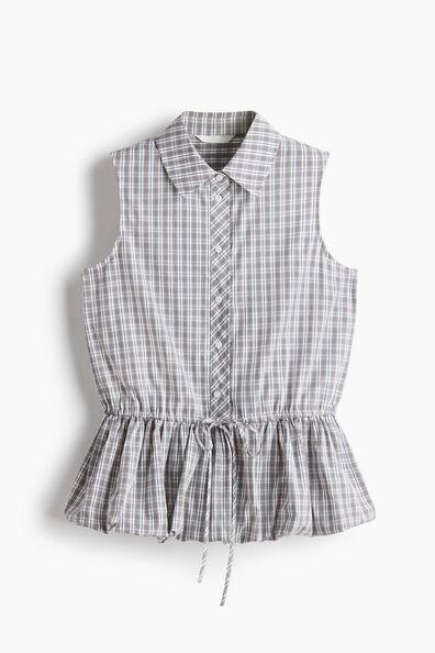 Bubble-hem blouse
