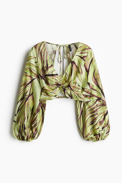 Open-back blouse