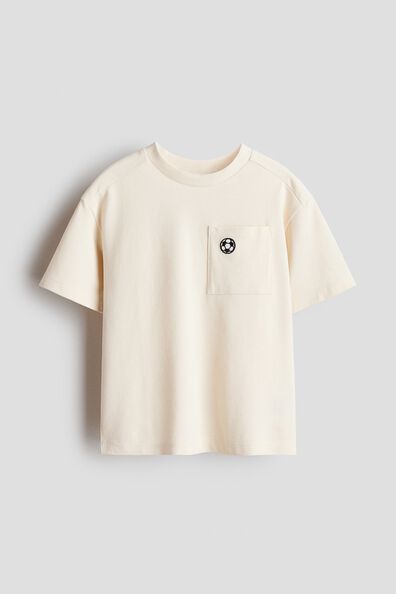 Embroidery-detail piqué T-shirt