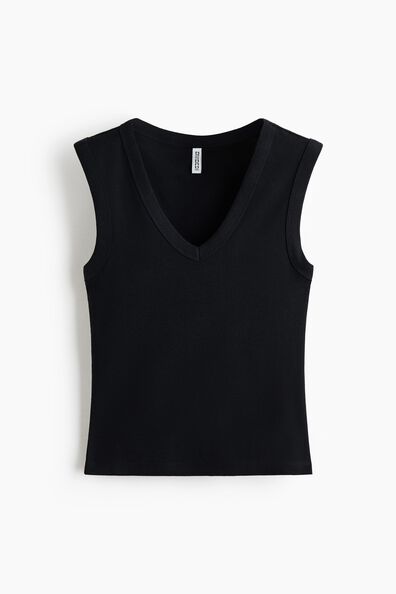 Ribbed V-neck vest top