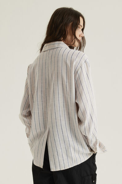 Linen-blend shirt