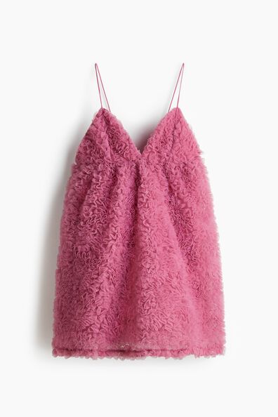 Ruffled mesh dress
