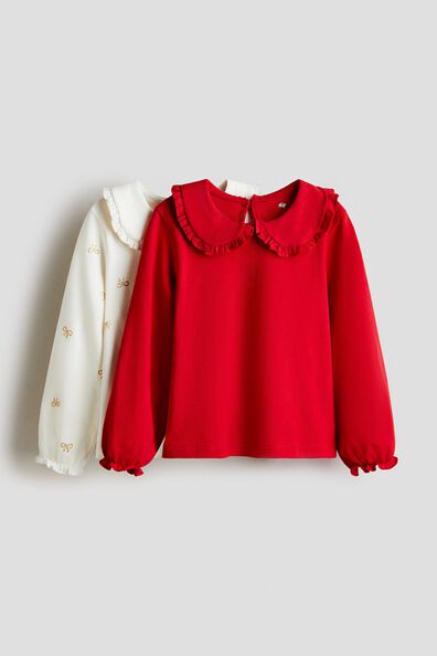 2-pack collared cotton tops