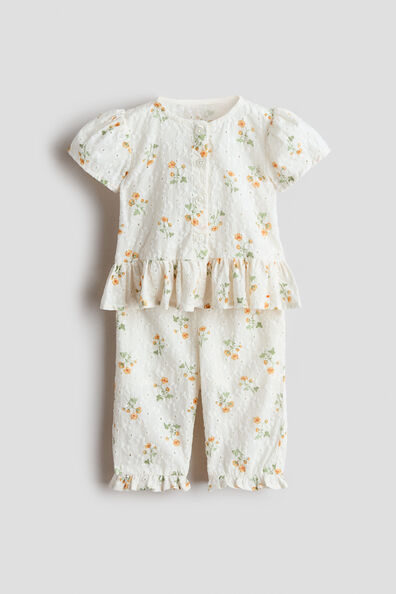 2-piece broderie anglaise set