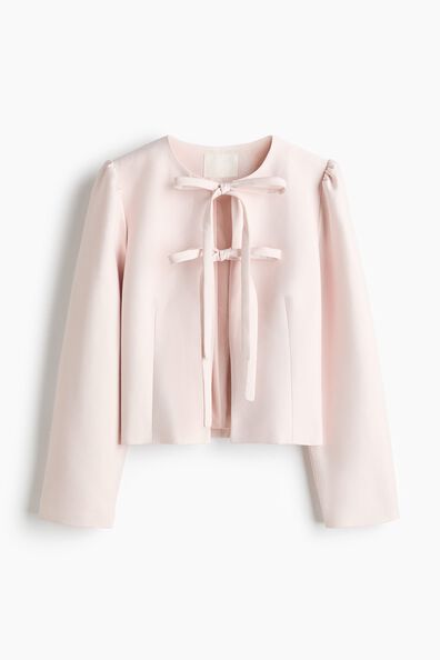 Tie-front jacket