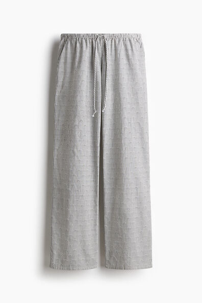 Straight drawstring trousers