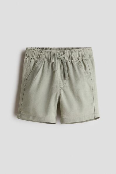 Linen-blend shorts