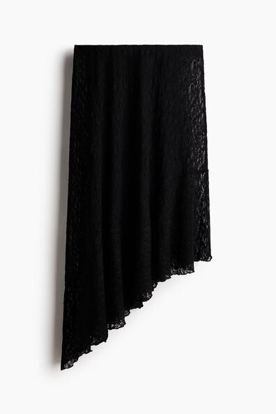 Asymmetric lace skirt