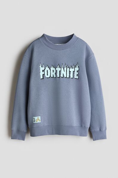Printed brushed-inside sweatshirt