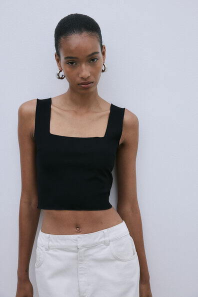 Cropped vest top