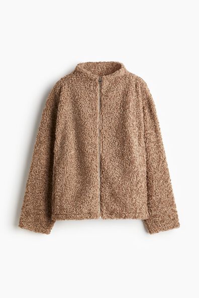 Oversized teddy jacket