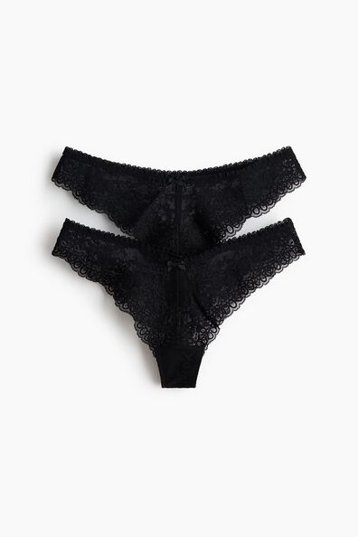 2-pack lace Brazilian briefs
