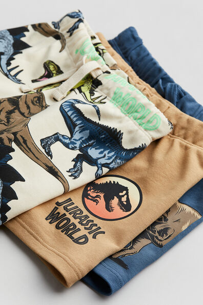 3-pack printed sweatshorts