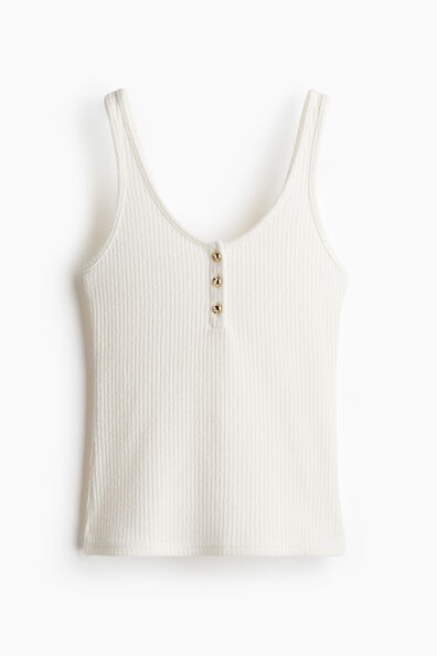 Rib-knit vest top