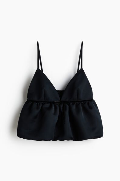 Bubble-hem strappy top