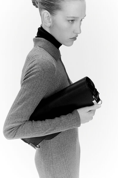 Collared jersey dress