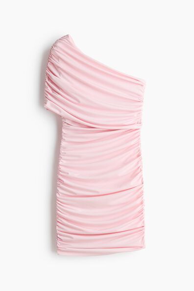 Draped one-shoulder dress