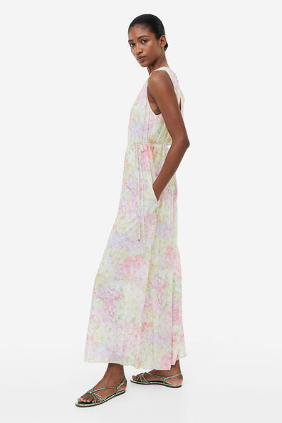 Crêpe V-neck jumpsuit