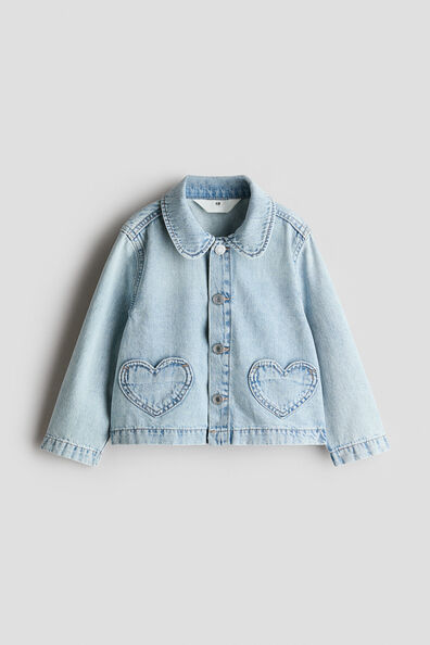 Heart-pocket denim jacket