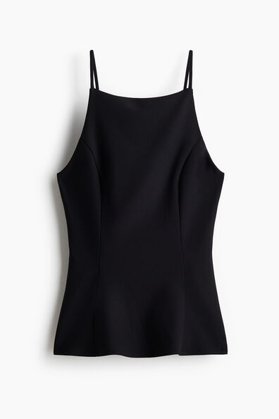 Sleeveless peplum top