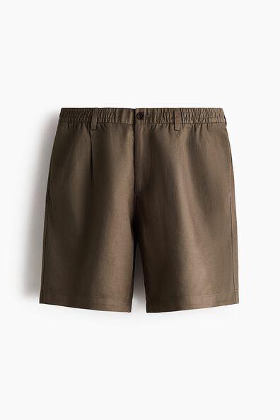 Relaxed Fit Linen-blend shorts