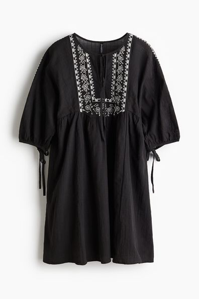 Embroidered tunic dress