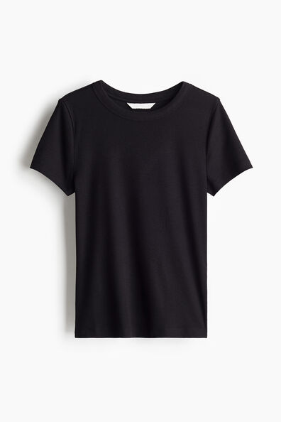 Ribbed modal-blend T-shirt